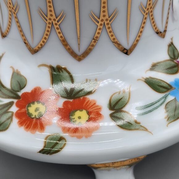 Vintage Royal Danube 5" Creamer Footed Floral Gold Trim Victorian Elegant Dinner - Picture 9 of 16